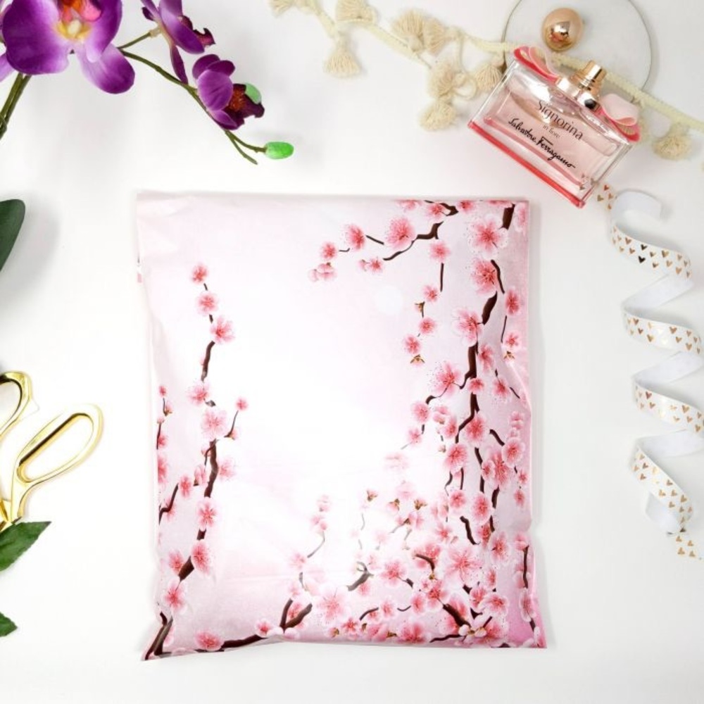 25 (10 x 13) poly mailers - cherry blossom 🌸